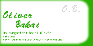 oliver bakai business card